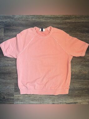 Universal Thread Women's Crewneck Short Sleeve Top - Coral Pink